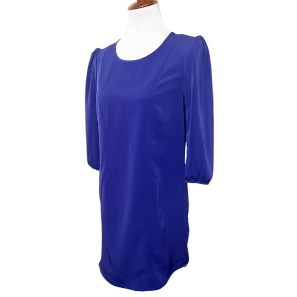 Urban Outfitters Royal Purple 3/4 Sleeve Pullover Peasant Shift Dress - Picture 4 of 10